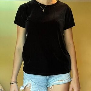 Velvet-Feel Abercrombie & Fitch Black Oversized Top, EUC, M